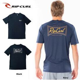 ラッシュガード メンズ　リップカール RIPCURL WLYY6M　UV TEE Tシャツ 半袖 ラッシュ UPF50+ 海　プール サーフィン　アウトドア　マリンスポーツ あす楽可
