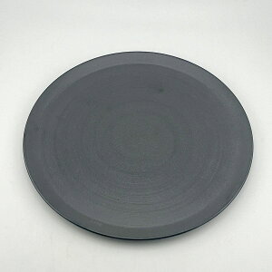 波佐見焼 IREKO プレート シャビー M ブラック ブラウン グレー 中皿 多用皿 丸皿 モノトーン フラット