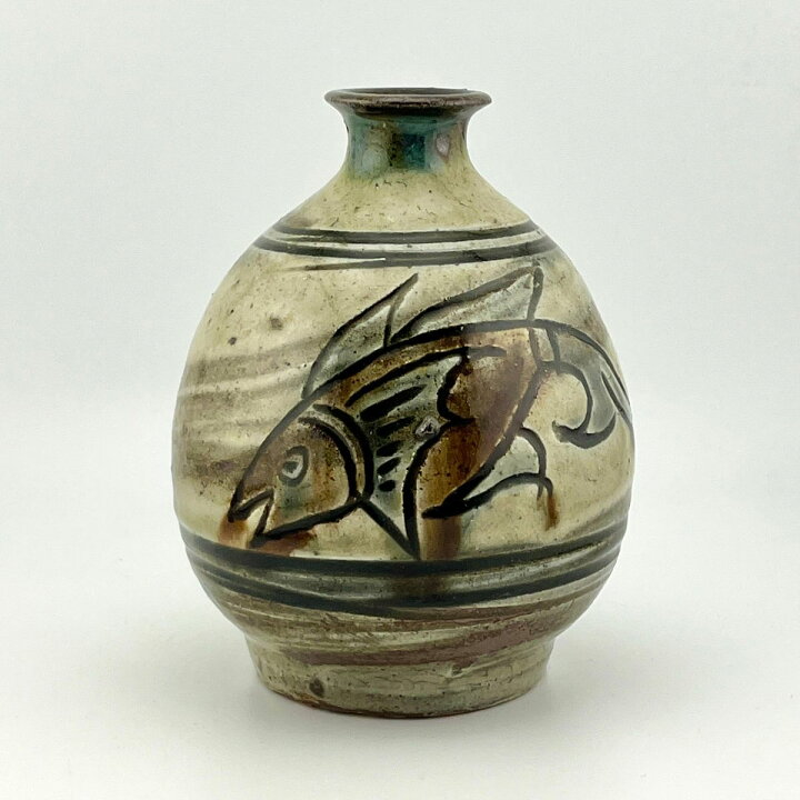楽天市場】壺屋焼 人間国宝 金城次郎作 魚文丸徳利(笑う魚) やちむん 