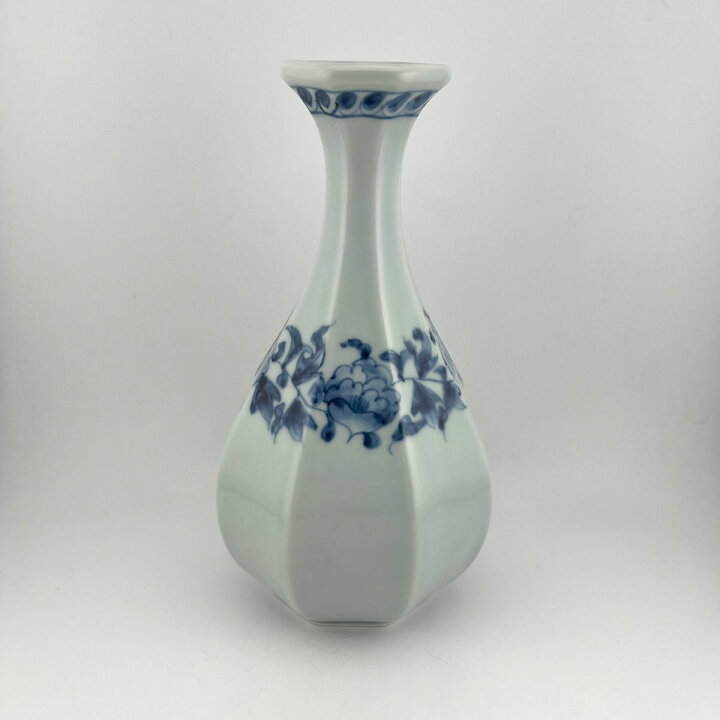 楽天市場】伊万里焼 文三窯 古伊万里風八角花瓶 古伊万里 一輪挿し 