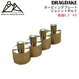 [取り付け動画あり] OJK カービングプレート 取付用 ジョイントボルト 真鍮製 6.2mm 4本パック DRAGDAKE ドラグダケ スペアパーツ 補修パーツ【あす楽対応】