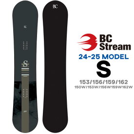 [予約商品] 24-25 BC Stream S ビーシーストリーム エス 150cm 153cm 156cm 159cm 162cm WIDE JOINT 青木玲 キャンバー オールラウンドボード スノーボード スノボ 板 SNOW BOARDS 2024 2025