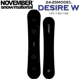 [予約受付中] 24-25 ノベンバー NOVEMBER DESIRE W デザイア ダブル 147cm 150cm 152cm ノーベンバー グラトリ パーク メンズ スノーボード 板 2024 2025 日本正規品