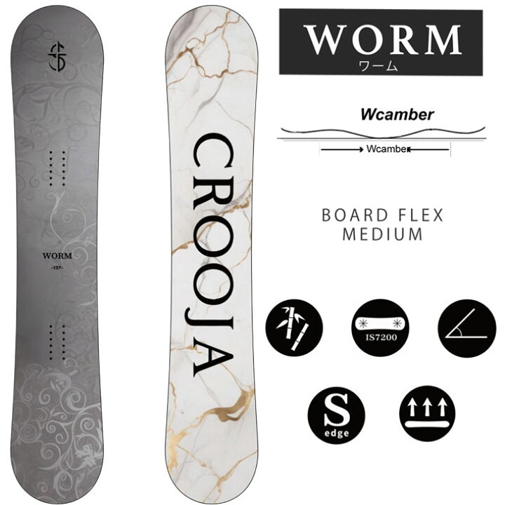 楽天市場】25-26 クロージャ スノーボード WORM CROOJA ワーム メンズ 