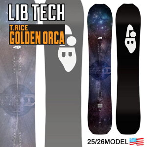 25-26 LIB TECH uebN Xm[{[h T.RICE GOLDEN ORCA grXECX S[f IJ 150cm 153cm 155cm 157cm 159cm 161cm 164cm Y  2025 2026