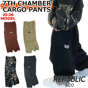 [\񏤕i] 25-26 pubN REPUBLIC & CO EFA 7TH CHAMBER CARGO PANTS Xm[{[h `o[ J[S pc Y fB[X Xm[{[hEFA Xm[EFA[ AEghA Lv ނ 