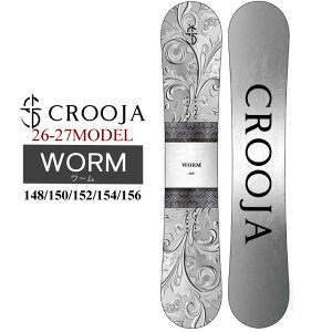 [�\�񏤕i] 26-27 CROOJA SNOWBOARD WORM �N���[�W�� �X�m�[�{�[�h ���[�� �����Y �_�u���L�����o�[ 148cm 150cm 152cm 154cm 156cm �]�[�ĕ� ����q�M �X�m�{ �� 2026 2027