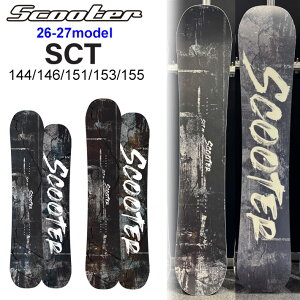 [�\�񏤕i] 26-27 SCOOTER SNOWBOARD �X�N�[�^�[ �X�m�[�{�[�h SCT �G�X�V�[�e�B�[ 144cm 146cm 151cm 153cm 155cm �����O�W �p�[�N���C�h �X�m�{ �� ���{���K�i 2026 2027