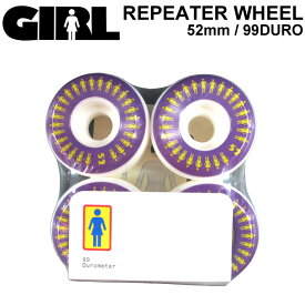 [在庫限り] GIRL WHEEL REPEATER WHEEL ガール ウィール 52mm 99DURO(99A) [G-1] スケートボード スケボー SK8【あす楽対応】