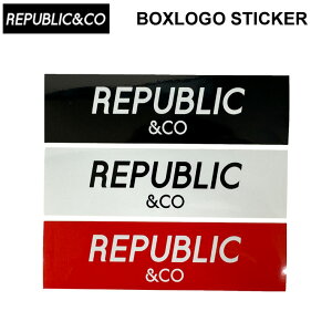 pubN REPUBLIC &CO XebJ[ BOX LOGO STICKER {bNX S V[ EFA Xm[{[h AEghA Lv ނyz