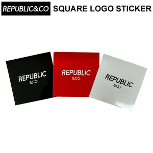 pubN REPUBLIC &CO XebJ[ SQUARE LOGO STICKER XNGA S V[ EFA Xm[{[h AEghA Lv ނyz