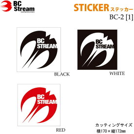 【6月4日～ 3個購入でP10倍】BC Stream ビーシーストリーム [BC-2] 【1】 Cutting Sticker カッティングステッカー [WHT / BLK / RED] シール デカール 転写 スノーボード スノボー アクセサリー【あす楽対応】