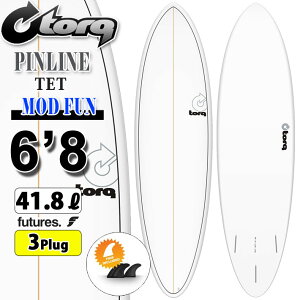 [6月上旬〜6月下旬頃入荷予定] torq surfboard トルク サーフボード PINLINE DESIGN MOD FUN 6'8 [White Pinline] ファンボード エポキシボード 初級者 初心者 ビギナー [営業所止め送料無料]