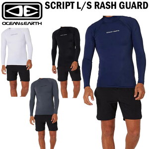 O&E I[VAhA[X SPF50+ SCRIPT L/S RASH GUARD bVK[h T[tB nClbN  O΍ C OCEAN&EARTH