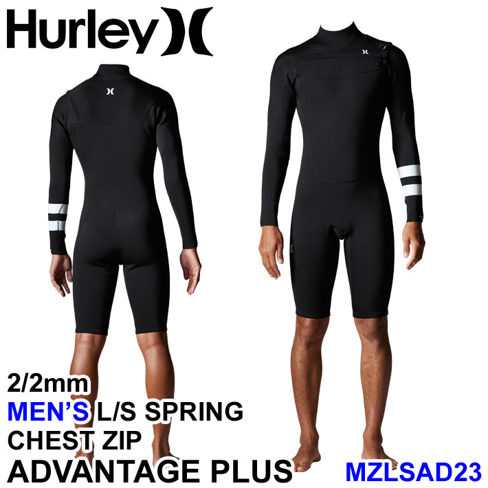 2023 Hurley ハーレー ウェットスーツ [MZLSAD23] ロングスプリング ロンスプ メンズ 2mm × 2mm CHEST ZIP チェストジップ ADVANTAGE PLUS アドバンテージ プラス L S SPRING サーフィン ウエットスーツ Wet Suits<br>