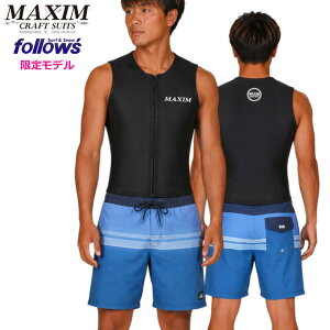 follows���� 2026 MAXIM �}�L�V�� �E�F�b�g�X�[�c [SHELL���f��] �x�X�g FRONT ZIP �t�����g�W�b�v �����Y �E�G�b�g�X�[�c 2mm BLK�X�L�� �������Y���{���K�i �������� �y���z