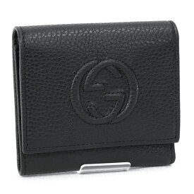 【P5倍！7日(金)迄】【期間限定セール】グッチ GUCCI (598207 A7M0G 1000 BLACK) ブラック 財布 折財布 SOHO ソーホー ウォレット GGロゴ アウトレット