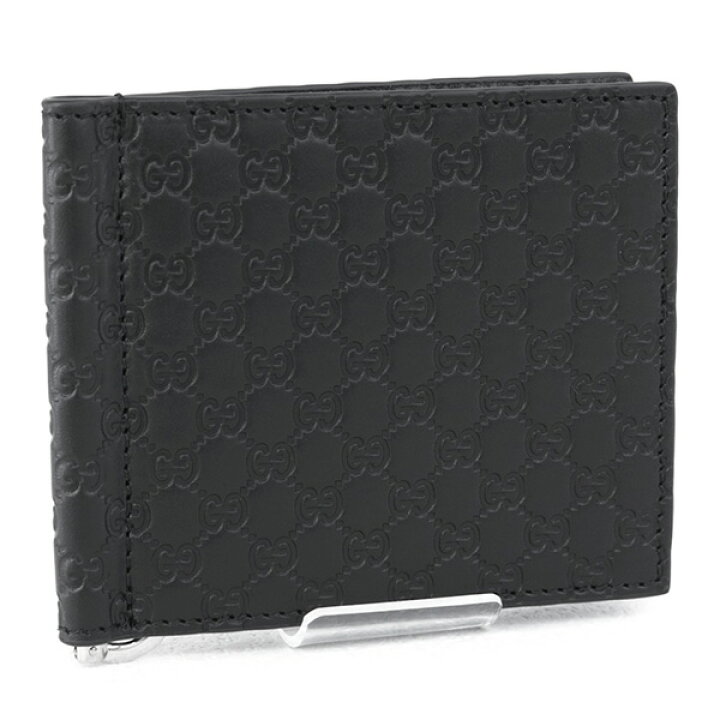メンズ グッチ GUCCI マネークリップ 財布 グッチシマ GGロゴ ブラック (544478 BMJ1N 1000 BLACK) アウトレット | FONTANA(フォンターナ)