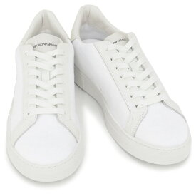 【アウトレットセール】エンポリオアルマーニ EMPORIO ARMANI (X4X316 XM741 M801 OFF WHITE+OFF WHITE) 22aw オフホワイト×オフホワイト メンズ 靴 スニーカー