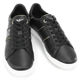 エンポリオアルマーニ イーエーセブン EMPORIO ARMANI EA7 (X8X102 XK258 M700 BLACK+GOLD) 23SS ブラック×ゴールド メンズ 靴 スニーカー