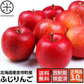 北海道余市産 りんご （正規品・品種：ふじ）3kg【送料無料】【放射能検査済】