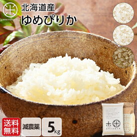 令和7年度産 北海道 ゆめぴりか 5kg 無洗米 玄米 白米 (選べる3種類) 減農薬米 (農薬使用量は全国平均の半分以下) 送料無料瞬間精米(7日以内に精米)新米 北海道産 米 お米 放射能検査済み 令和6年