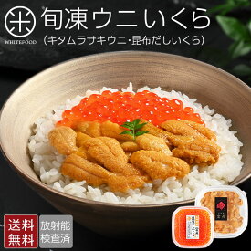 ウニ 北海道 礼文・利尻島産 旬凍ムラサキウニ 80g ＆昆布だしイクラ 50g【送料無料】【日付指定可能】グルメ 寒中見舞い 贈答用 食品 プレゼント 海鮮丼 北海道産 内祝い お返し 出産内祝い