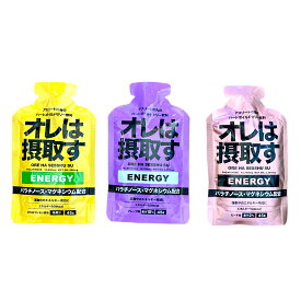 オレは摂取す エナジージェル 3味6/9/12本セット(はちみつレモン/グレープ/ピーチ) マラソン 補給食 ジェル ランニング 補給食 フル マラソン 補給食