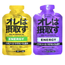 オレは摂取す エナジージェル 2味6/8/12本セット(はちみつレモン/グレープ) マラソン 補給食 ジェル ランニング 補給食 フル マラソン 補給食