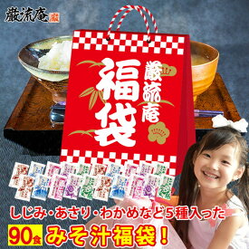 味噌汁 みそ汁 みそしる ミソ汁 福袋 インスタント 送料無料 7種類 90個 生 味噌 生みそ 小袋 小分け 即席味噌汁 簡易味噌汁 白みそ あさり しじみ アミュード fukubukuro