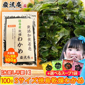 【セール限定価格&数量限定品_無くなり次第終了品】乾燥わかめ 徳島県産 カットわかめ 送料無料 100g セット かんそう ワカメ ふりかけ ポイント消化 大容量100g