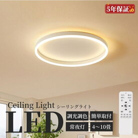 【5年保証】40cm~60cm シーリングライト led 大型 照明器具 おしゃれ リモコン スマホ制御 調色 調光 調温 6畳 8畳 10畳 12畳 14畳 インテリア ライト 明るい 北欧 和室 節電 洋室 省エネ リビング 居間ライト 常夜灯 工事不要 天井照明 送料無料