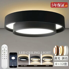 【SALE割引+全商品P5！】シーリングライトled 調光調色 おしゃれ 照明器具 北欧 6畳 8畳 10畳 上品 リモコン付 シンプル 北欧 クラッシック ベーシック 天井照明 ブラック ゴールデン 引掛け対応 リビング照明 居間ライト LED 12畳 14畳 照明 LED対応