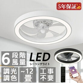 シーリングファン シーリングファンライト 調光調色 led 北欧 リモコン操作 シーリングライト ファン リビング dcモーター 小型 空気循環 軽量 10畳 12畳 ファン固定 扇風機付き 和室 電気 照明器具 省エネ サーキュレーター 子供部屋 寝室