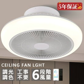 シーリングファン シーリングファンライト LED led 逆回転機能 北欧 50cm 調光調色 おしゃれ 小型 ファン付きシーリングライト アプリ操作 6段風量調節 静音 リモコン付き 照明器具 空気循環 省エネ リビング 天井扇風機 洋室 和室 電気代節約 天井照明