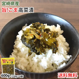 高菜漬 ごま高菜 漬物 600g（150g×4袋） 送料無料 お試し お取り寄せ 宮崎県産 胡麻たかな ポイント消化 つけもの