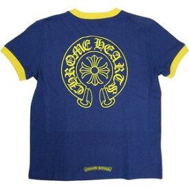 CHROME HEARTS クロム・ハーツ ROLLER SKATES SS HORSESHOE NAVY/YELLOW レディースTシャツ 紺 Size 【レディースM】 【新古品・未使用品】 20823834