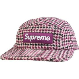 SUPREME シュプリーム 23AW Houndstooth Wool Camp Cap Pink キャンプキャップ ピンク Size 【フリー】 【新古品・未使用品】 20784646
