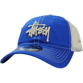 STUSSY ステューシー NEW ERA 9TWENTY BASIC TRUCKER Bright Royal メッシュキャップ 青 Size 【フリー】 【新古品・未使用品】 20835461