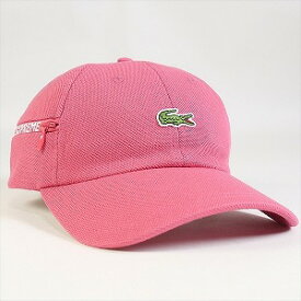 SUPREME シュプリーム ×Lacoste 19AW Pique 6-Panel キャップ ピンク Size 【フリー】 【新古品・未使用品】 20770525