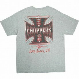VINTAGE ヴィンテージ West Coast Choppers ウェストコーストチョッパーズ Red Iron Cross Tee Tシャツ 灰 Size 【L】 【中古品-良い】 20823546