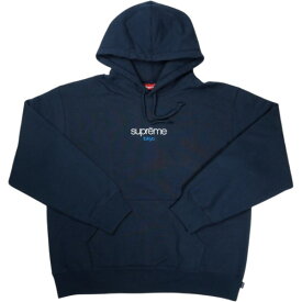 SUPREME シュプリーム 25FW Classic Logo Shop Hooded Sweatshirt Navy 日本限定スウェットパーカー 紺 Size 【XL】 【新古品・未使用品】 20837372