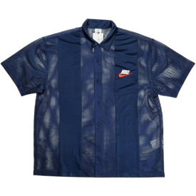 SUPREME シュプリーム ×Nike 24SS Mesh S/S Shirt Navy 半袖シャツ 紺 Size 【L】 【新古品・未使用品】 30009256