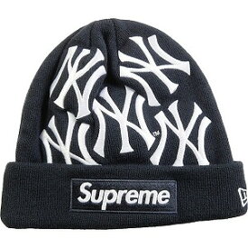 SUPREME シュプリーム ×New York Yankees 21AW New Era Box Logo Beanie Navy ボックスロゴビーニー 紺 Size 【フリー】 【中古品-非常に良い】 20788805