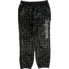 SUPREME シュプリーム ×LACOSTE 18SS Reflective Grid Nylon Track Pant Black トラックパンツ 黒 Size 【S】 【中古品-非常に良い】 20789521