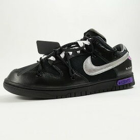 OFF WHITE オフホワイト ×NIKE DUNK LOW 1 OF 50 "50" BLACK/METALLIC SILVER-BLACK DM1602-001 スニーカー 黒 Size 【28.0cm】 【新古品・未使用品】 20765751