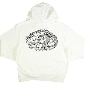 【スーパーセール 6/11 01:59まで】STUSSY ステューシー 23AW MOSAIC DRAGON HOODIE PIGMENT DYED NATURAL スウェットパーカー 白 Size 【M】 【新古品・未使用品】 20781040【SALE】