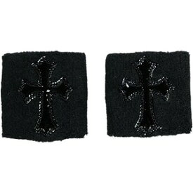 CHROME HEARTS クロム・ハーツ ONLINE EXCLUSIVE SWEAT BANDS BLACK クロスパッチリストバンド 黒 Size 【フリー】 【新古品・未使用品】 20823768