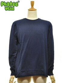 【送料無料】【MEN'S】Phatee SUPERIOR MID CREW L/S TEE INDIGOファッティ スペリオール ミッド クルーロングスリーブT　インディゴ染め HEMP/COTTON MID 天竺　日本製の最高級のヘンプコットン天竺