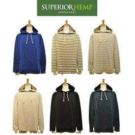 【送料無料】【MEN'S】Phatee SUPERIOR PULL PARKA ファッティ スペリオール プルパーカー　HEMP/COTTON MID 天竺　日本製の最高級のヘンプコットン天竺